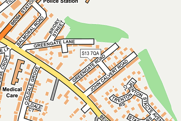 S13 7QA map - OS OpenMap – Local (Ordnance Survey)