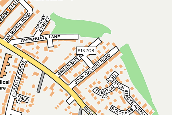 S13 7QB map - OS OpenMap – Local (Ordnance Survey)