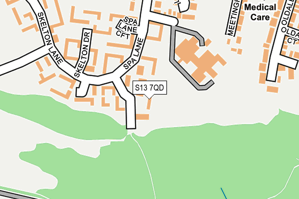 S13 7QD map - OS OpenMap – Local (Ordnance Survey)