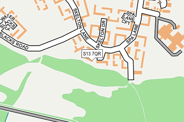 S13 7QR map - OS OpenMap – Local (Ordnance Survey)