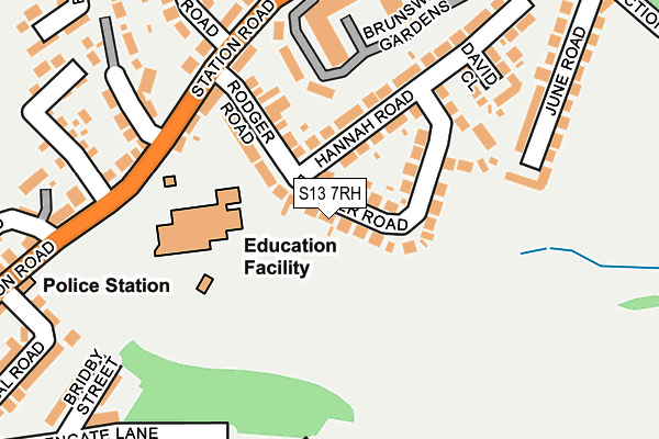 S13 7RH map - OS OpenMap – Local (Ordnance Survey)