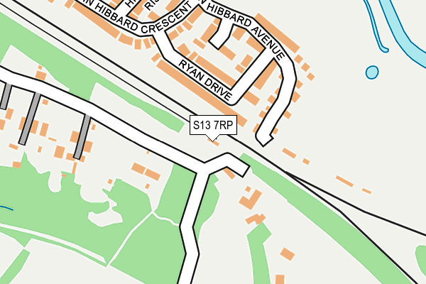 S13 7RP map - OS OpenMap – Local (Ordnance Survey)
