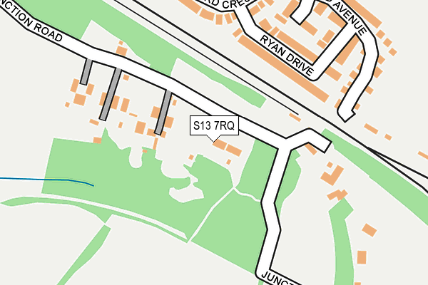 S13 7RQ map - OS OpenMap – Local (Ordnance Survey)