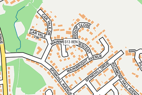 S13 8EN map - OS OpenMap – Local (Ordnance Survey)