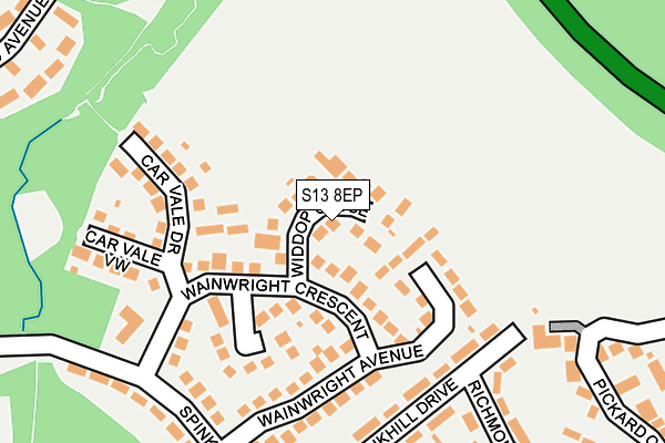 S13 8EP map - OS OpenMap – Local (Ordnance Survey)