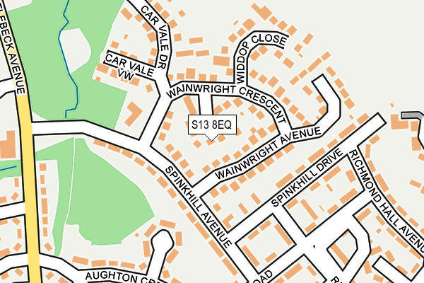 S13 8EQ map - OS OpenMap – Local (Ordnance Survey)