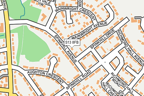 S13 8FB map - OS OpenMap – Local (Ordnance Survey)
