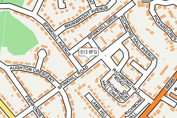 S13 8FG map - OS OpenMap – Local (Ordnance Survey)
