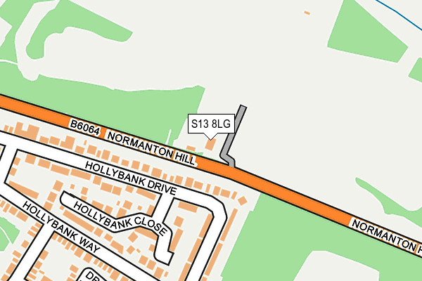 S13 8LG map - OS OpenMap – Local (Ordnance Survey)
