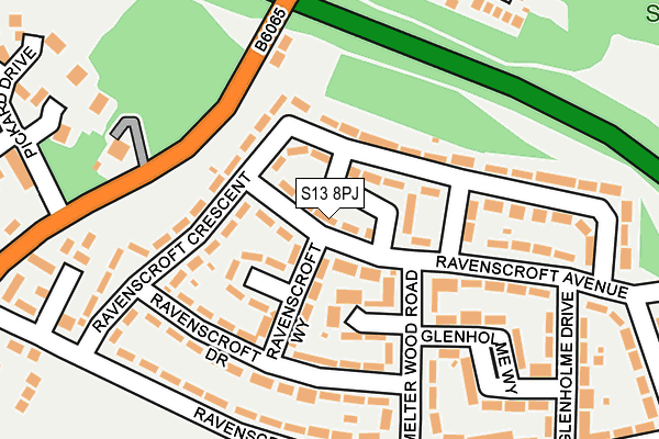 S13 8PJ map - OS OpenMap – Local (Ordnance Survey)
