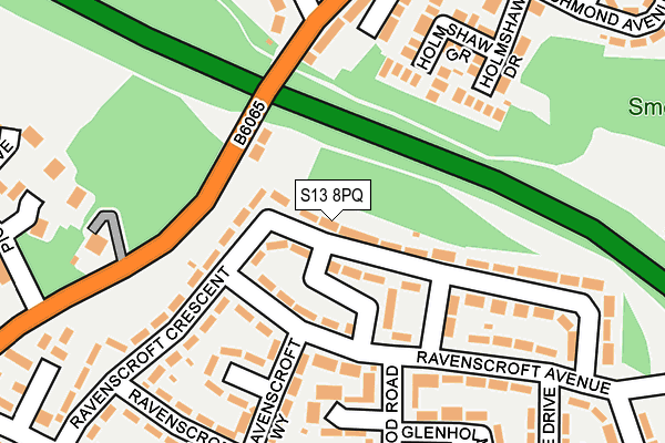 S13 8PQ map - OS OpenMap – Local (Ordnance Survey)