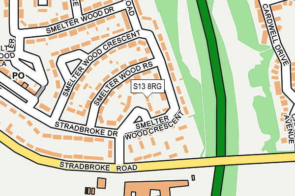 S13 8RG map - OS OpenMap – Local (Ordnance Survey)