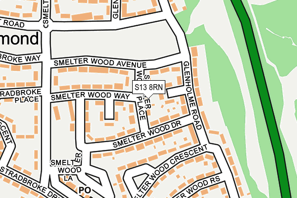 S13 8RN map - OS OpenMap – Local (Ordnance Survey)