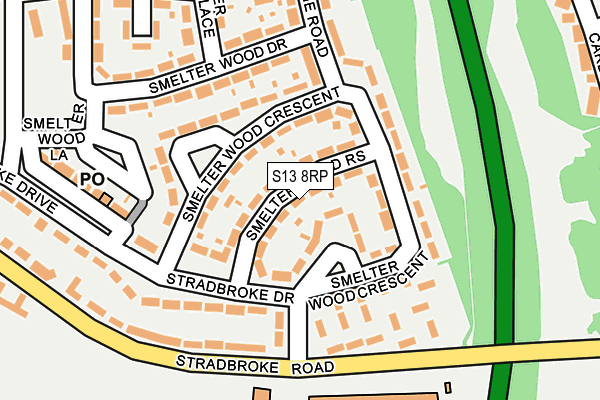 S13 8RP map - OS OpenMap – Local (Ordnance Survey)