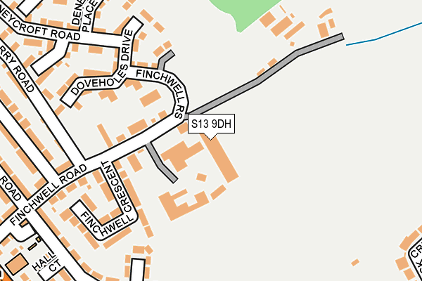 S13 9DH map - OS OpenMap – Local (Ordnance Survey)