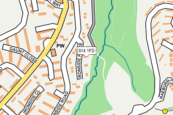 S14 1FD map - OS OpenMap – Local (Ordnance Survey)