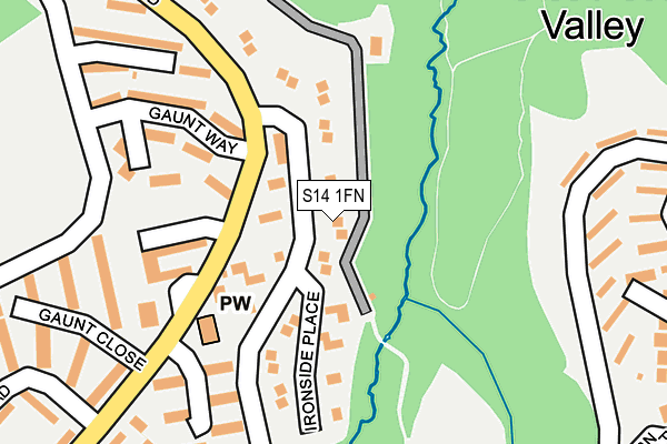 S14 1FN map - OS OpenMap – Local (Ordnance Survey)