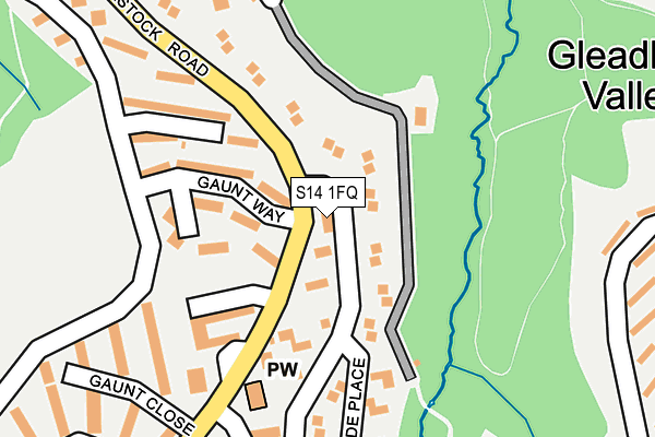 S14 1FQ map - OS OpenMap – Local (Ordnance Survey)