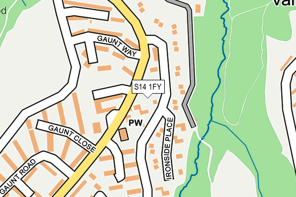 S14 1FY map - OS OpenMap – Local (Ordnance Survey)