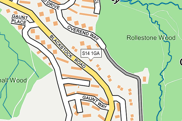 S14 1GA map - OS OpenMap – Local (Ordnance Survey)
