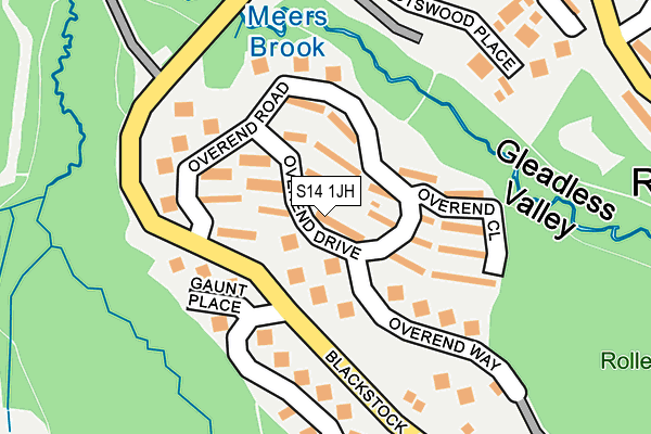 S14 1JH map - OS OpenMap – Local (Ordnance Survey)