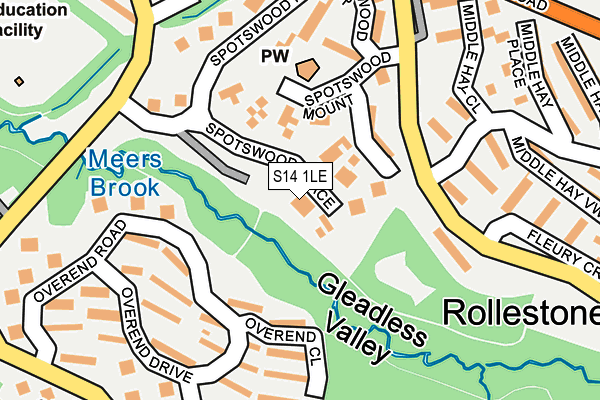 S14 1LE map - OS OpenMap – Local (Ordnance Survey)