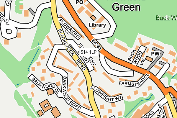 S14 1LP map - OS OpenMap – Local (Ordnance Survey)