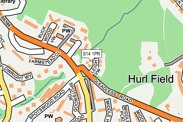 S14 1PR map - OS OpenMap – Local (Ordnance Survey)