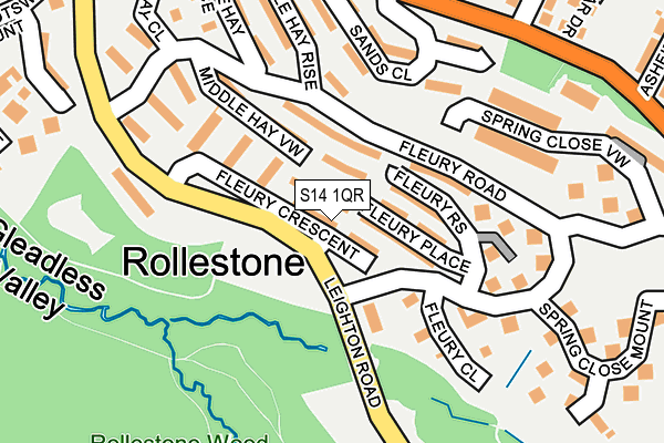 S14 1QR map - OS OpenMap – Local (Ordnance Survey)