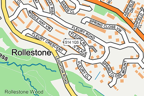 S14 1QS map - OS OpenMap – Local (Ordnance Survey)