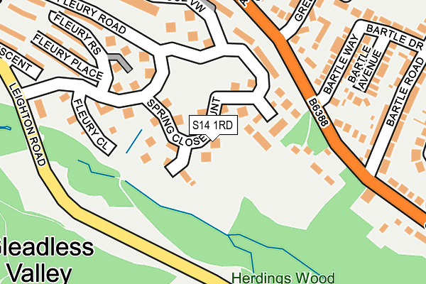 S14 1RD map - OS OpenMap – Local (Ordnance Survey)