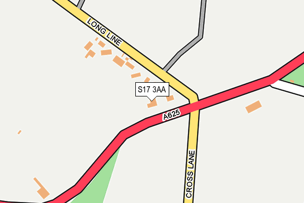 S17 3AA map - OS OpenMap – Local (Ordnance Survey)