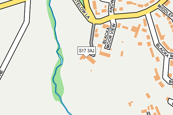 S17 3AJ map - OS OpenMap – Local (Ordnance Survey)