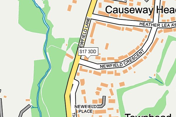 S17 3DD map - OS OpenMap – Local (Ordnance Survey)