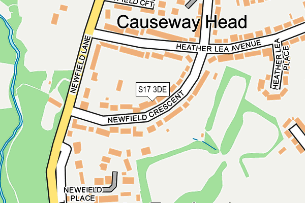 S17 3DE map - OS OpenMap – Local (Ordnance Survey)