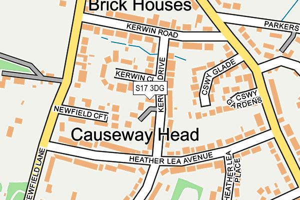 S17 3DG map - OS OpenMap – Local (Ordnance Survey)