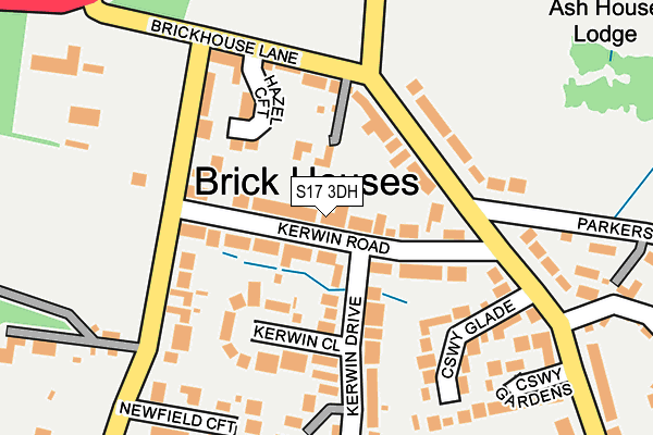 S17 3DH map - OS OpenMap – Local (Ordnance Survey)