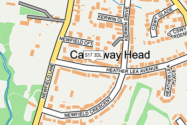 S17 3DL map - OS OpenMap – Local (Ordnance Survey)