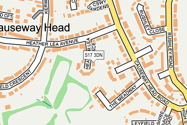 S17 3DN map - OS OpenMap – Local (Ordnance Survey)