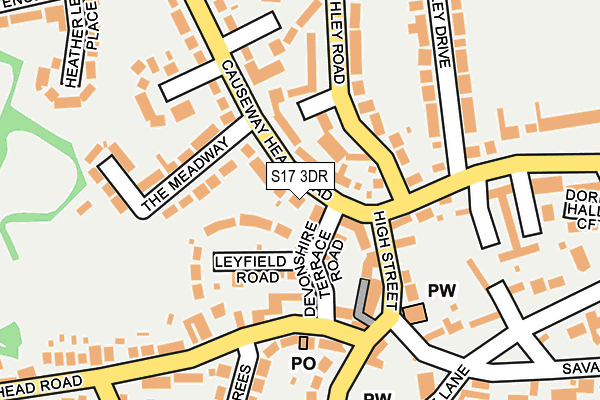 S17 3DR map - OS OpenMap – Local (Ordnance Survey)