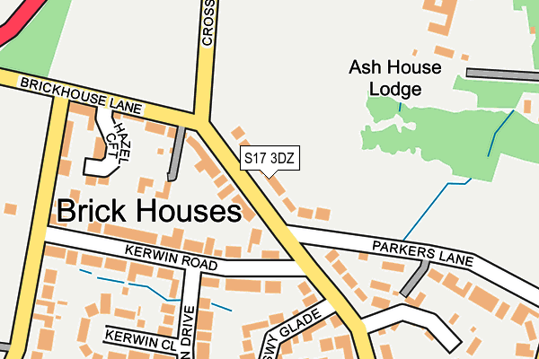 S17 3DZ map - OS OpenMap – Local (Ordnance Survey)