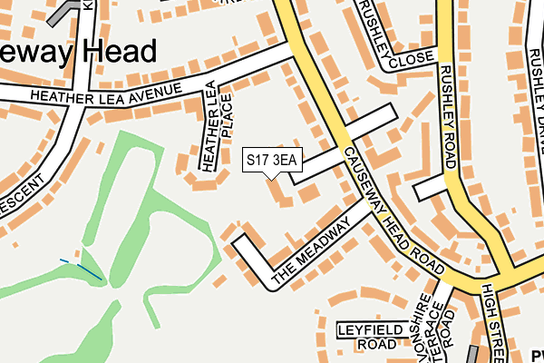 S17 3EA map - OS OpenMap – Local (Ordnance Survey)