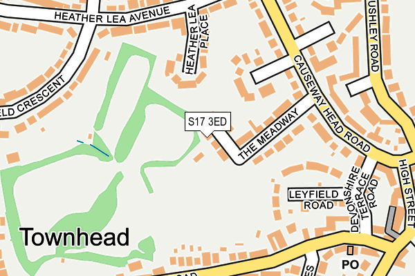 S17 3ED map - OS OpenMap – Local (Ordnance Survey)