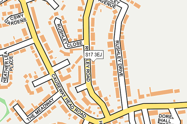 S17 3EJ map - OS OpenMap – Local (Ordnance Survey)