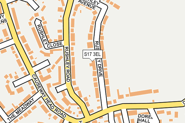 S17 3EL map - OS OpenMap – Local (Ordnance Survey)