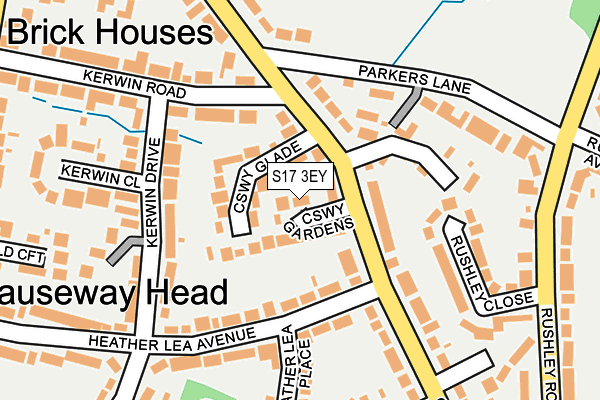 S17 3EY map - OS OpenMap – Local (Ordnance Survey)