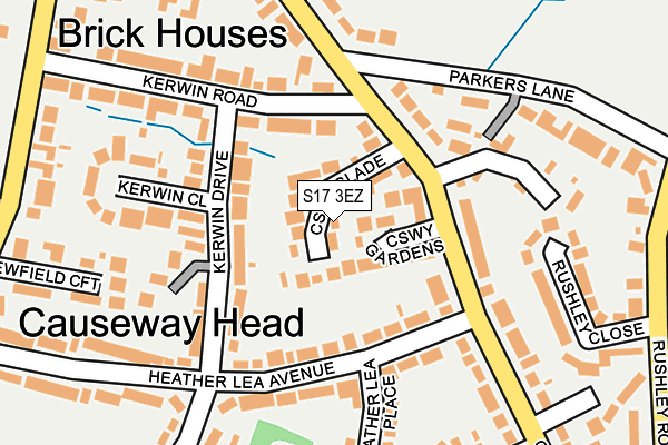 S17 3EZ map - OS OpenMap – Local (Ordnance Survey)