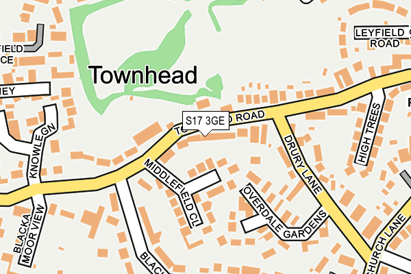 S17 3GE map - OS OpenMap – Local (Ordnance Survey)