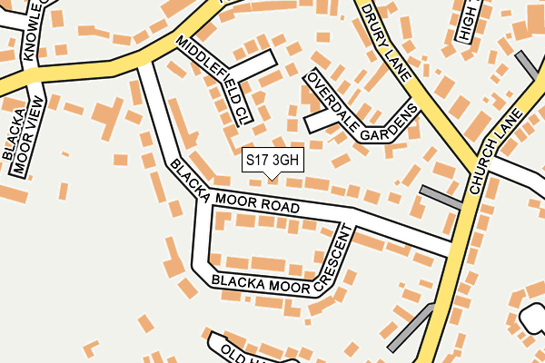 S17 3GH map - OS OpenMap – Local (Ordnance Survey)