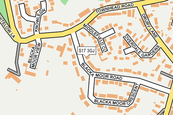 S17 3GJ map - OS OpenMap – Local (Ordnance Survey)